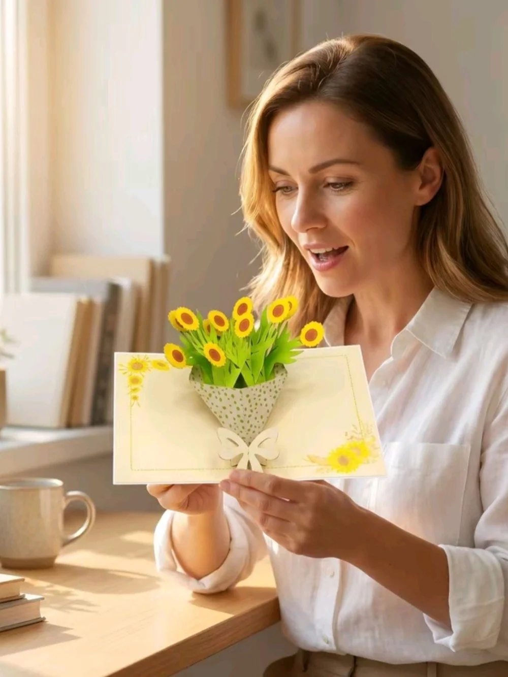 Sunflower Pop-Up Card Bouquet - Yellow